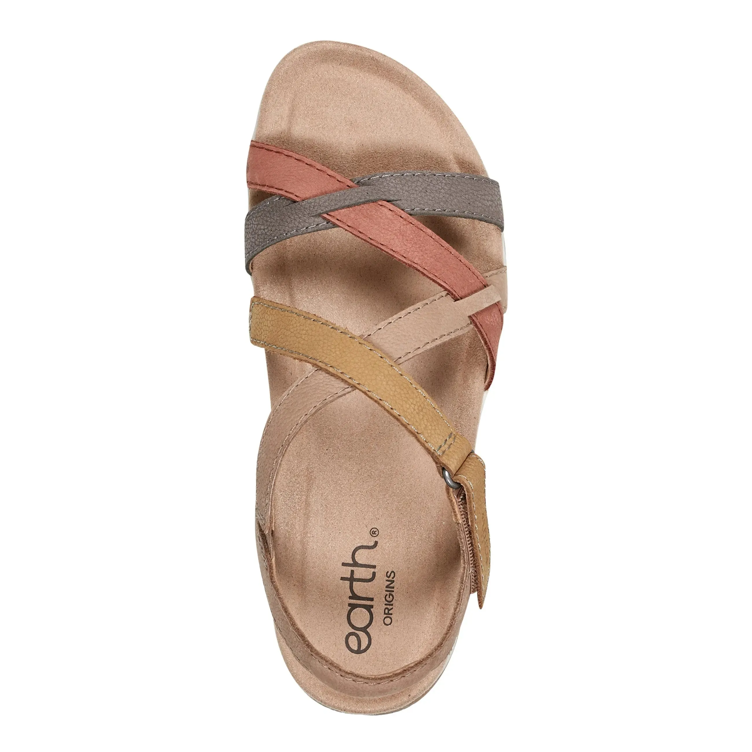 Sidewalk Ready Grip Safe Sterling Casual Strappy Round Toe Flat Sandals