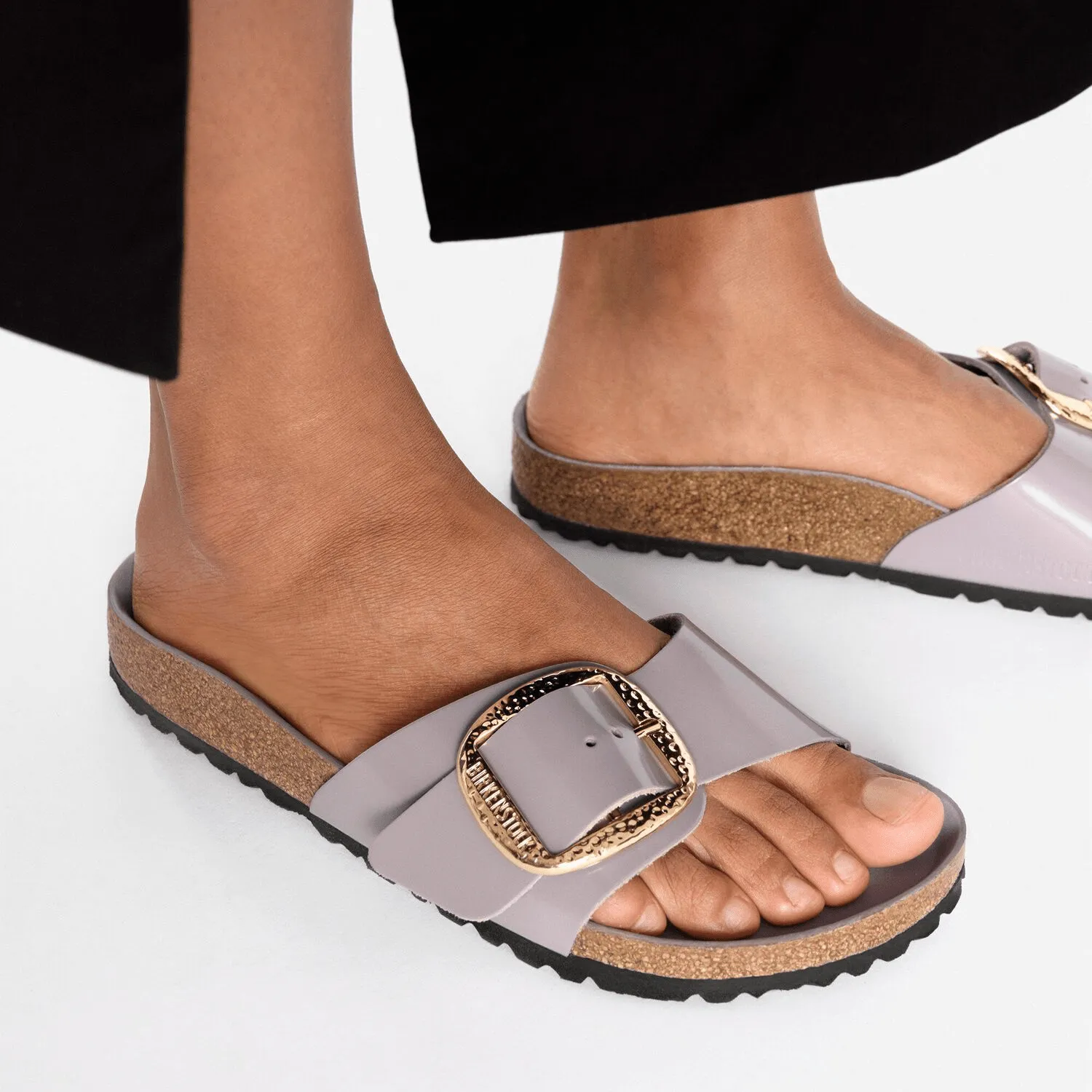 Madrid Hammered Big Buckle | High-Shine Patent Leather | Faded Purple Adventure Ready