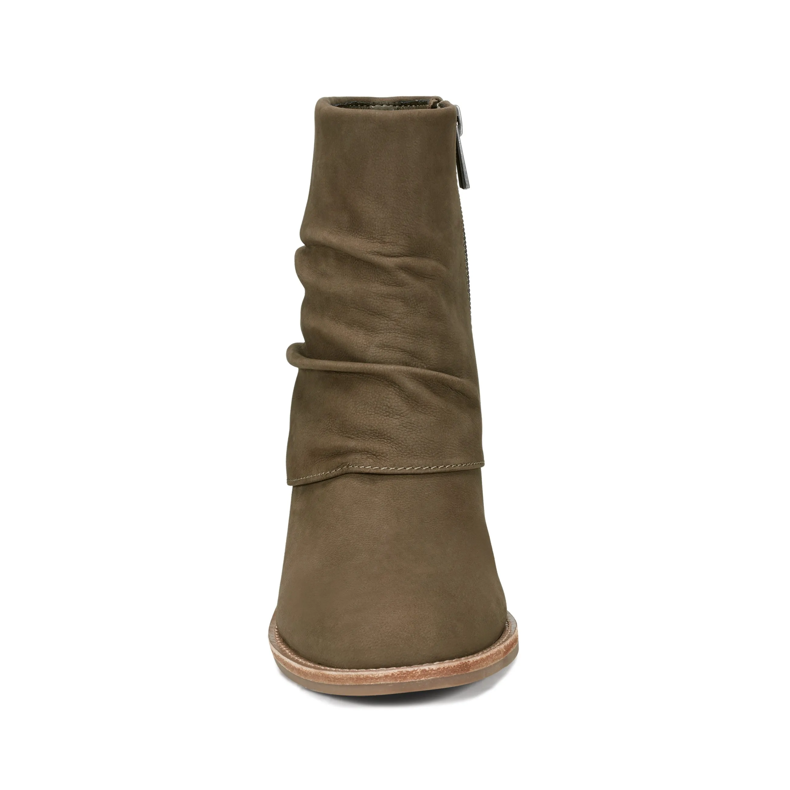Savvy Block Heel Ruched Casual Booties Breathable Work Commute