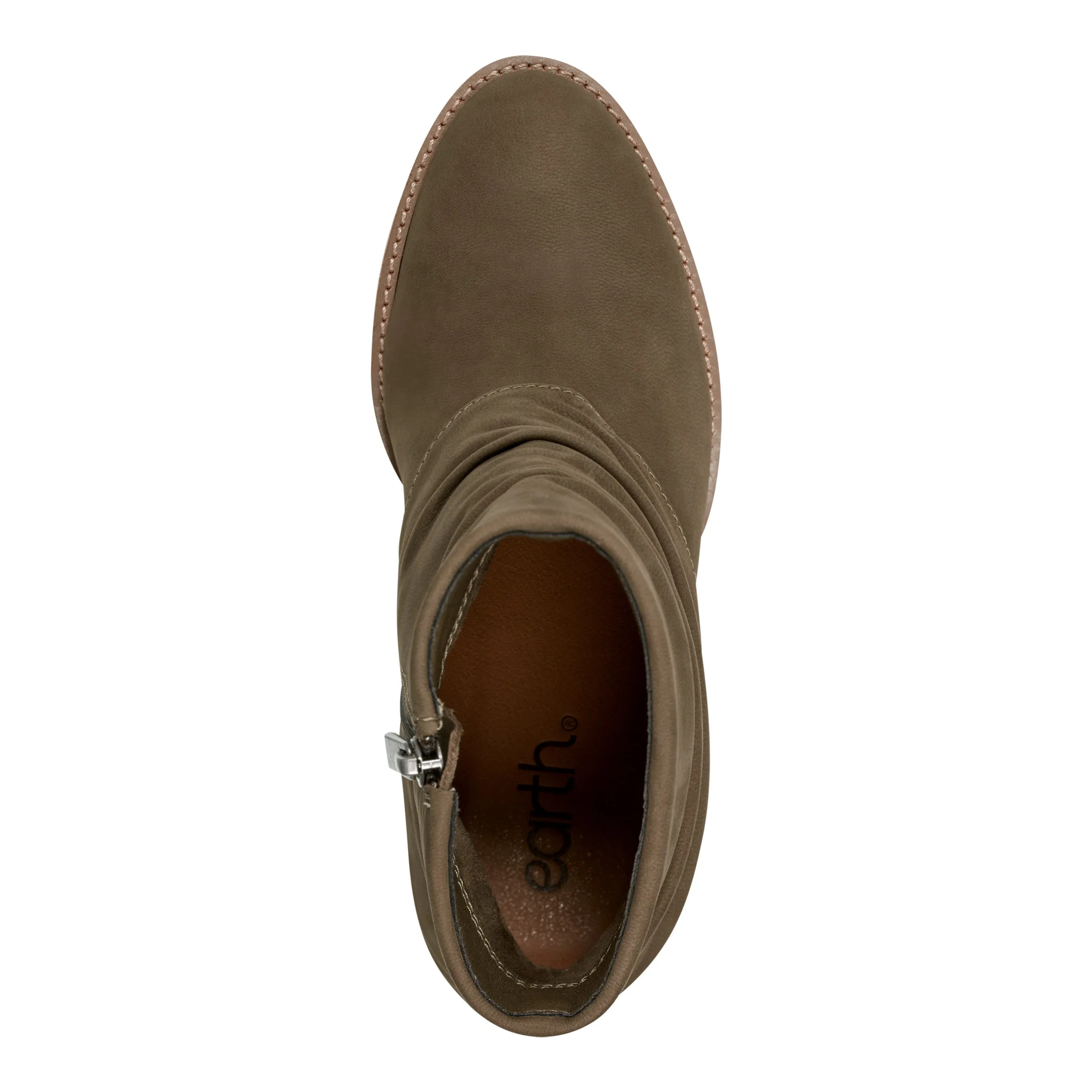 Breathable All Day Worker Tread Control Savvy Block Heel Ruched Casual Booties