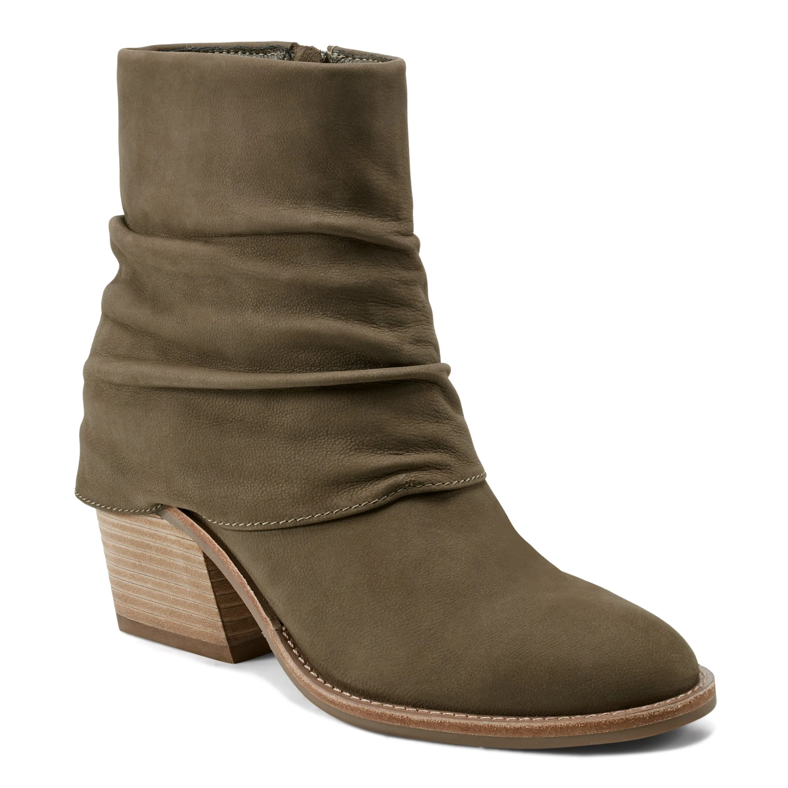 Savvy Block Heel Ruched Casual Booties Sporty Vibe