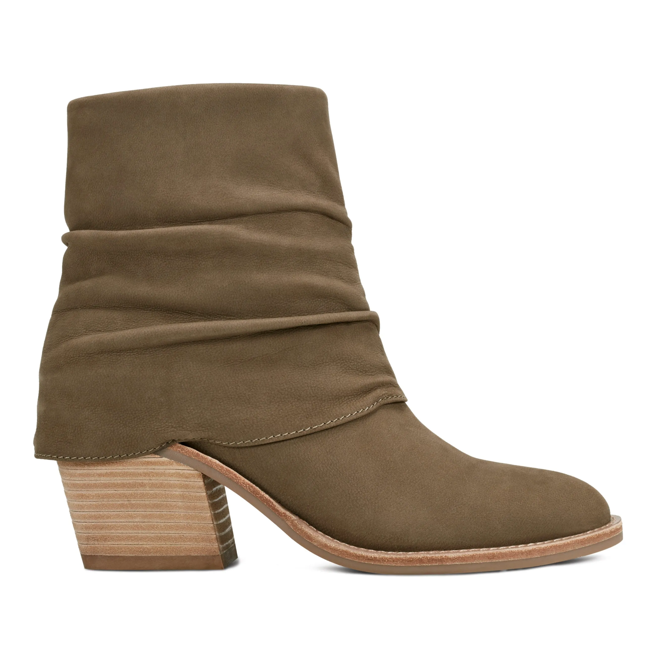 Nature Lover Secure Closure Savvy Block Heel Ruched Casual Booties