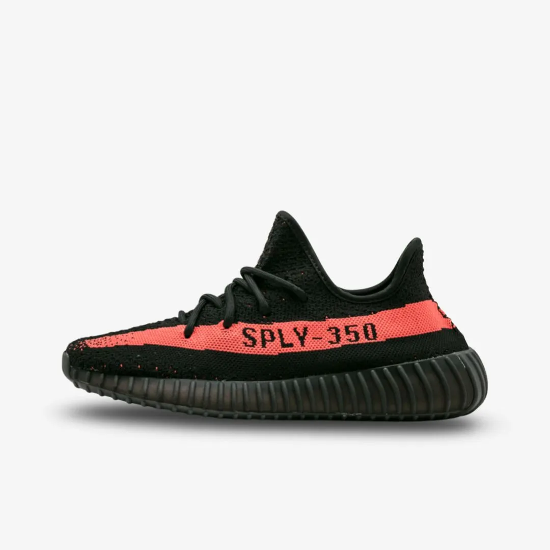(Men's) adidas Yeezy Boost 350 V2 'Red Stripe' (2022) BY9612 Road Style