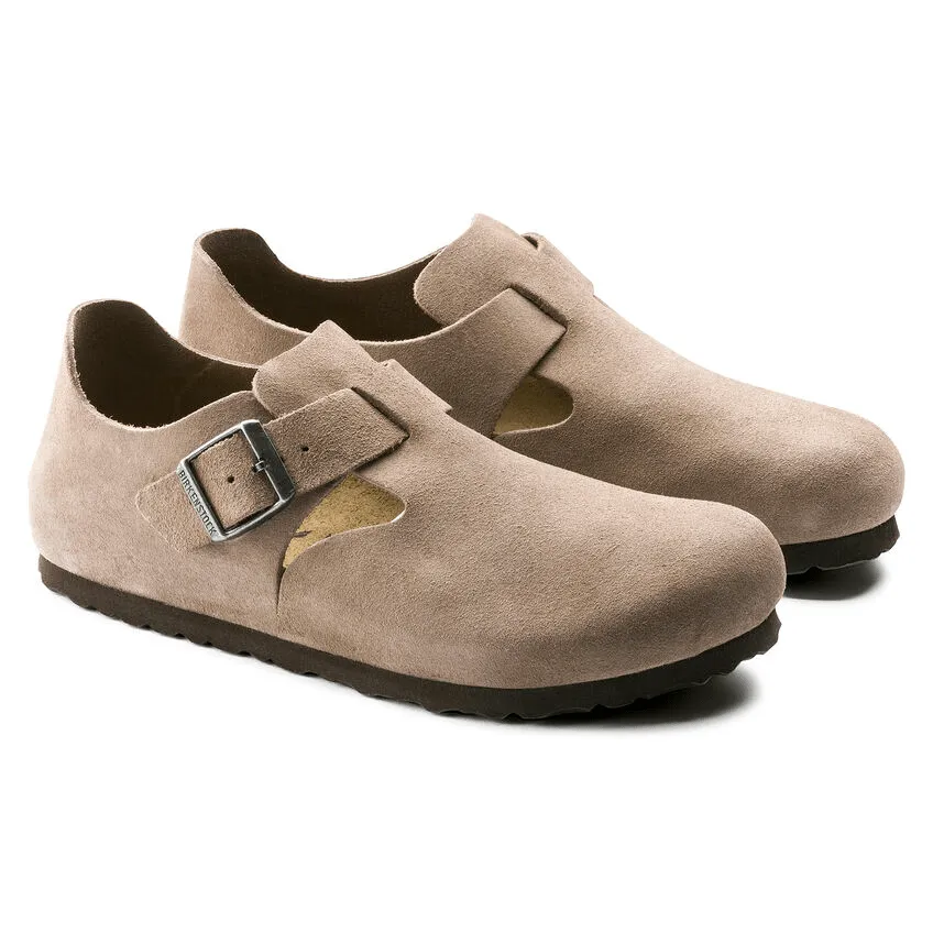 London | Suede | Taupe Functional Comfort Fit Classic Everyday Style