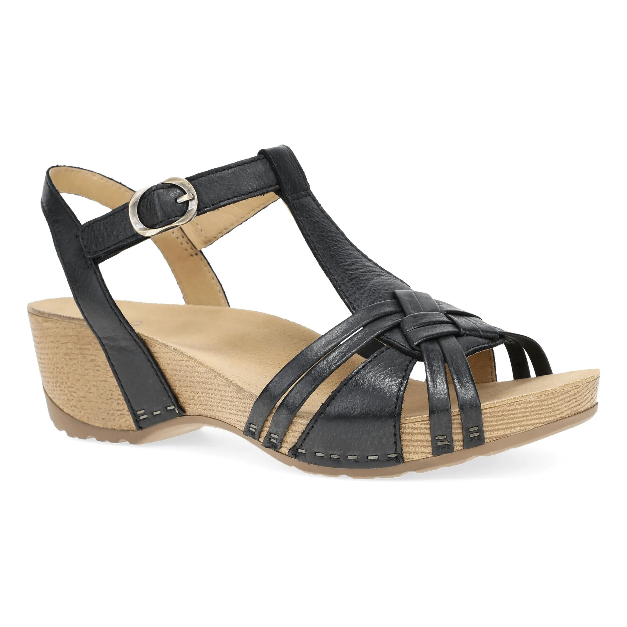 Tia | Milled Burnished | Black - Sandals - Dansko
