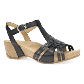 Tia | Milled Burnished | Black - Sandals - Dansko