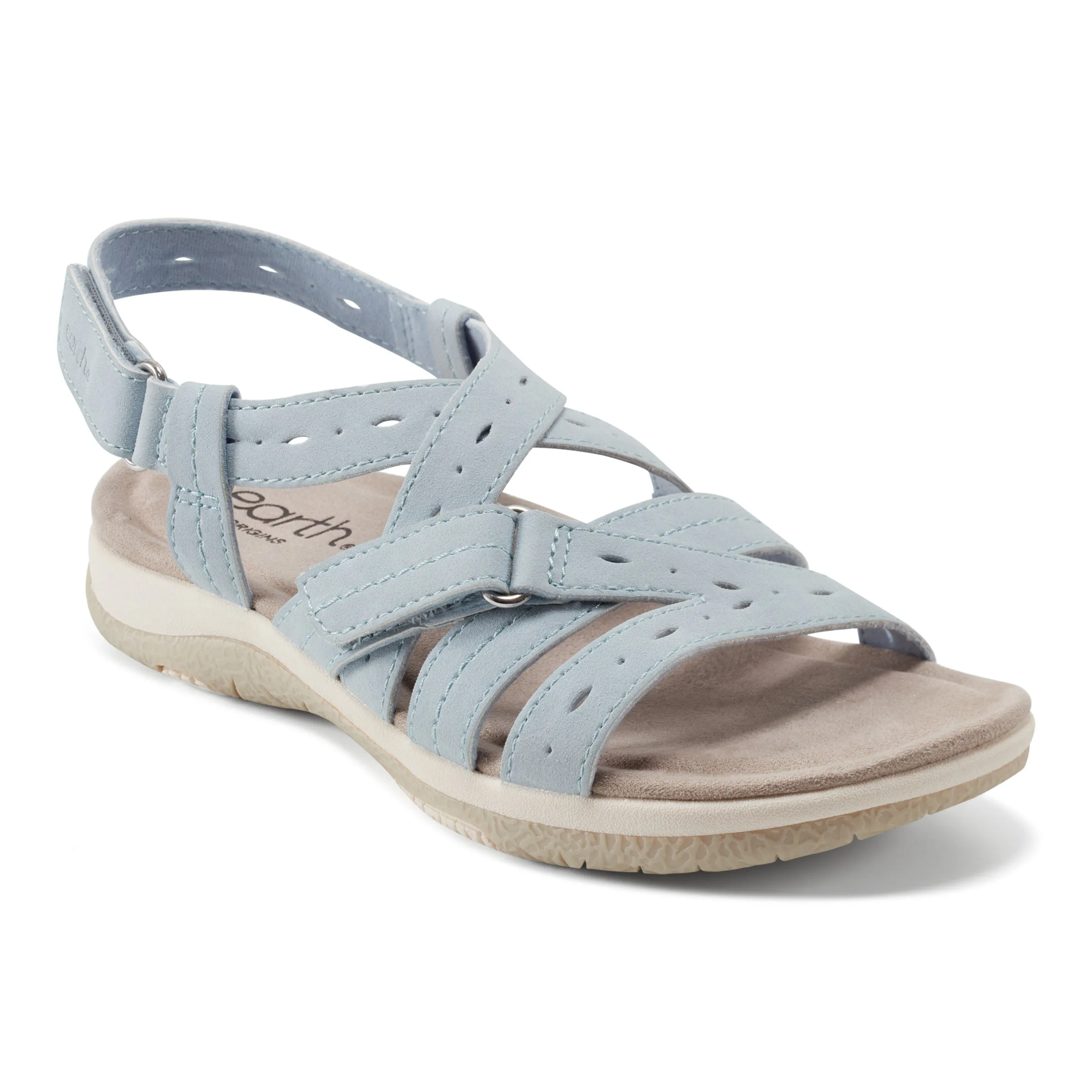 Beach-ready Footwear Samsin Round Toe Strappy Casual Flat Sandals