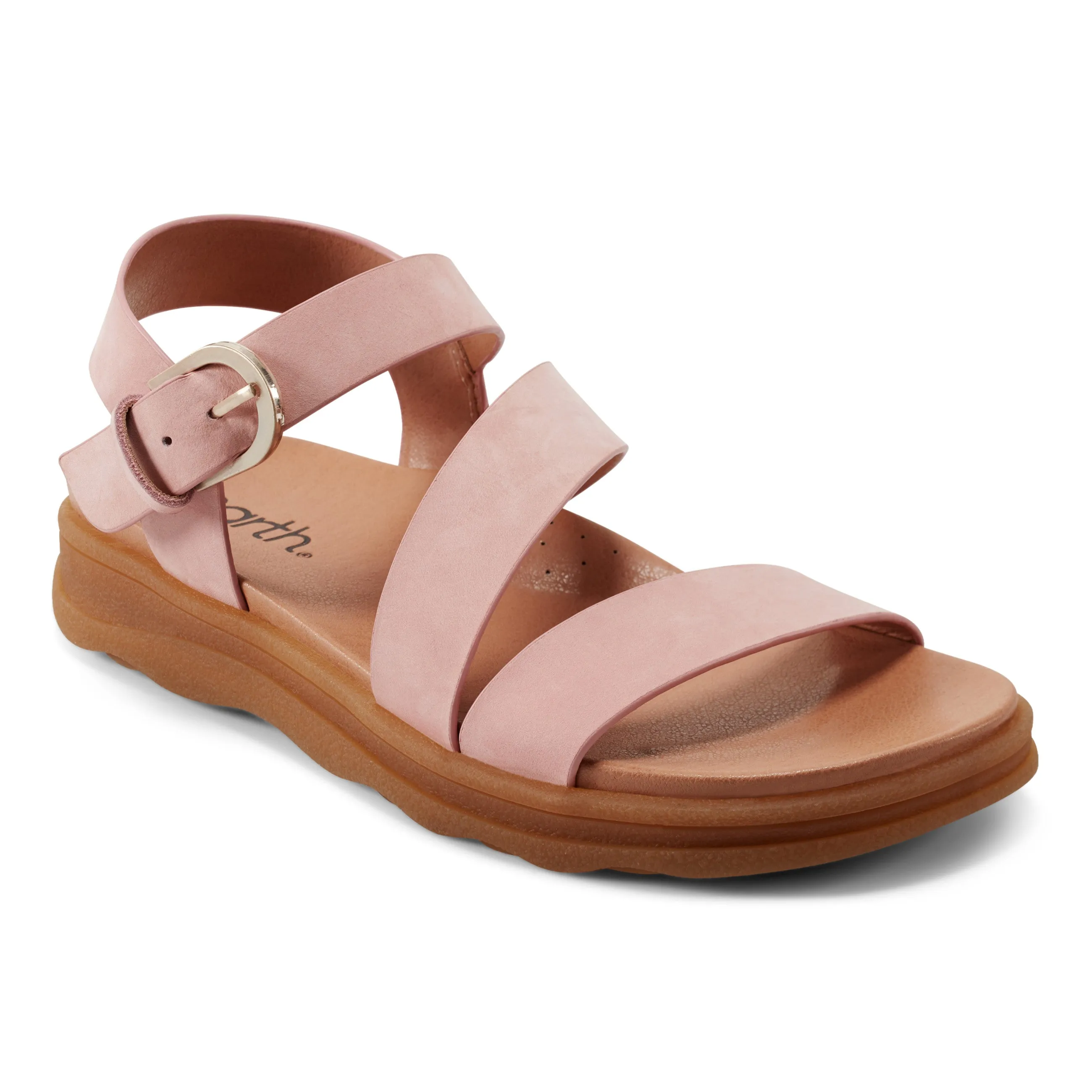 Easy Sandals Lainey Casual Strappy Round Toe Flat Sandals