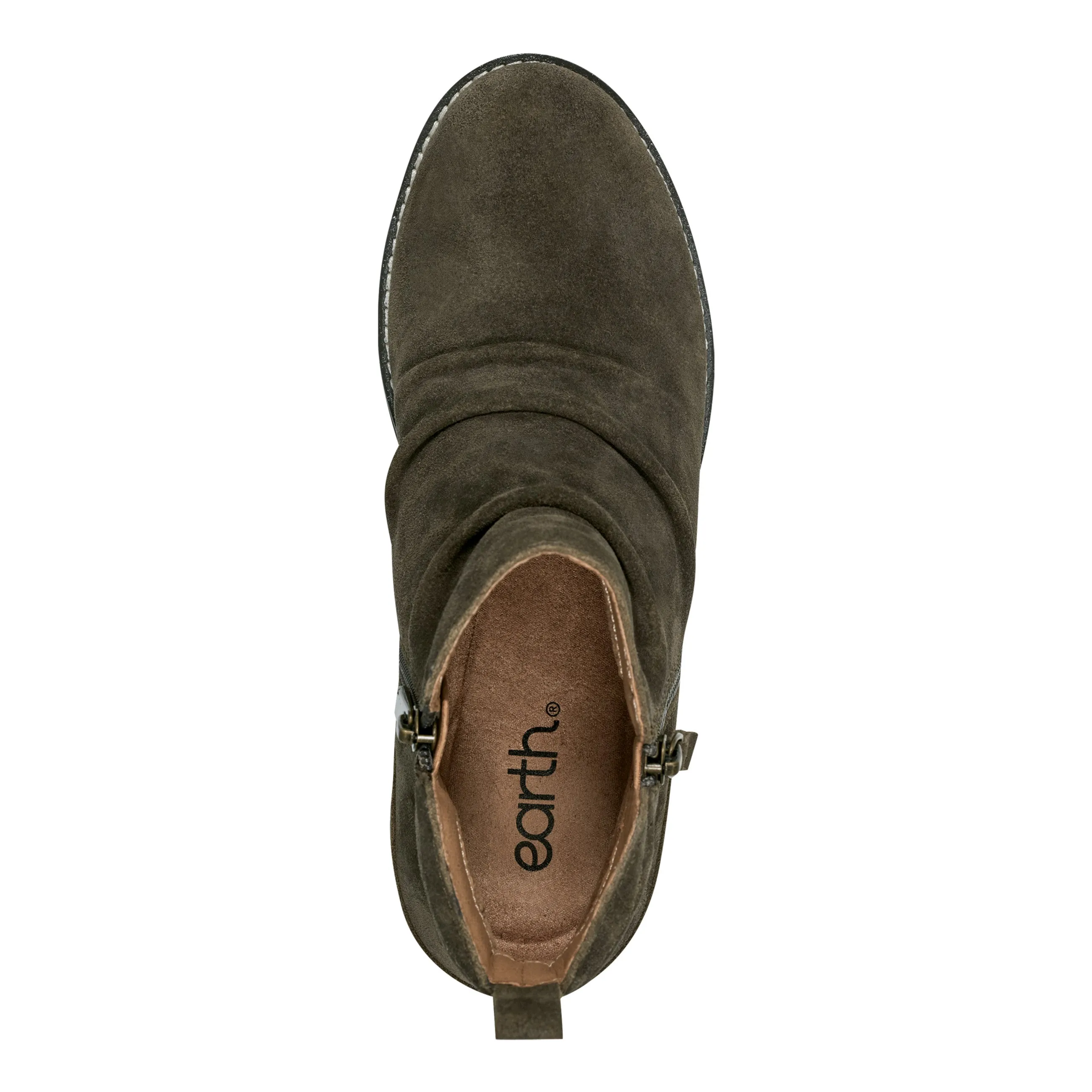 Nadya Round Toe Ruched Casual Booties Durable Stitching Comfortable Stretch