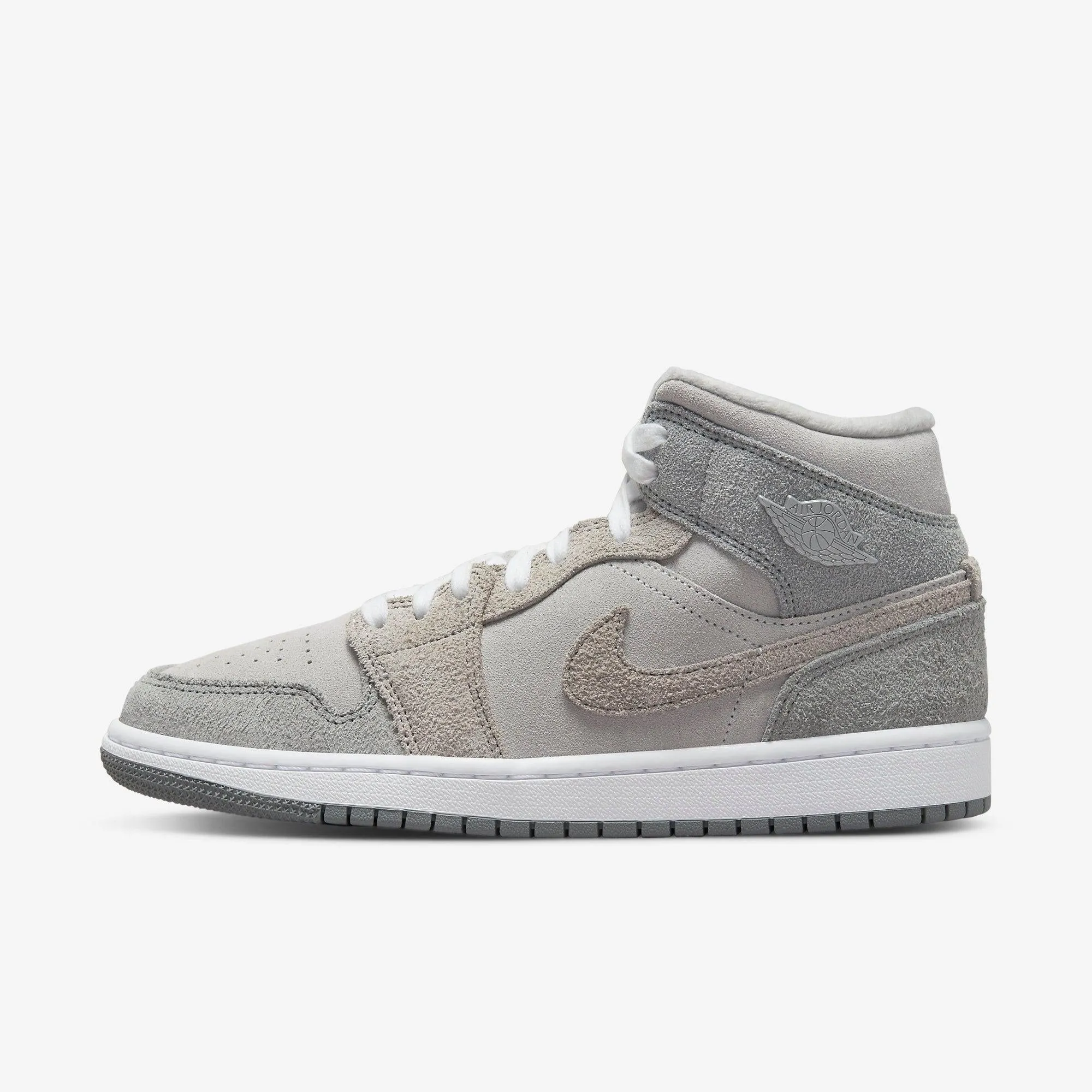 (Women's) Air Jordan 1 Mid SE 'Particle Grey' (2022) DO7139-002 Soft Soles Abrasion Resistant Construction