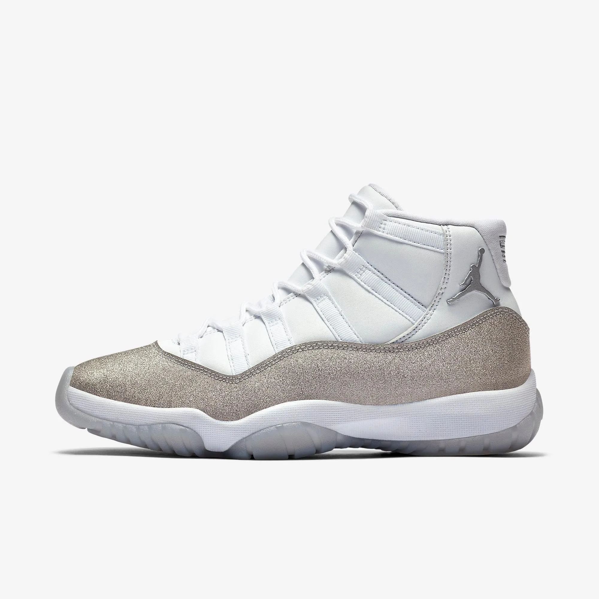 Smooth Transition Heel (Women's) Air Jordan 11 Retro 'Metallic Silver / Glitter' (2019) AR0715-100