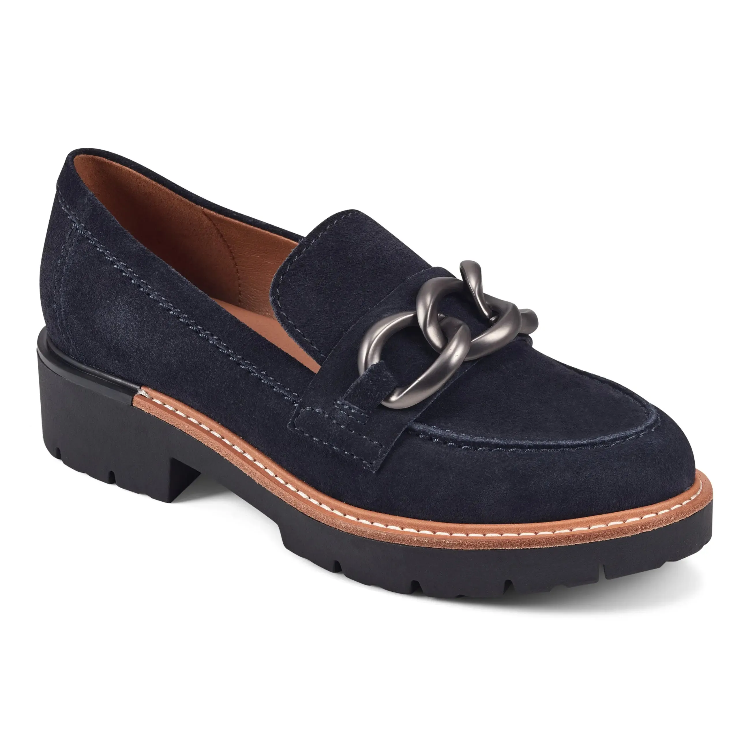 Zalor Round Toe Lug Sole Casual Slip-on Loafers Ready For Adventure